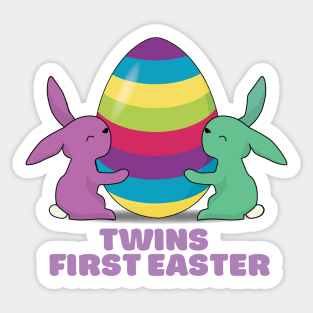 Baby Twins First Easter Sticker